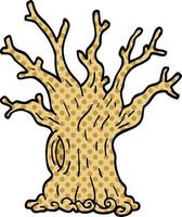 comic book style cartoon tree vector