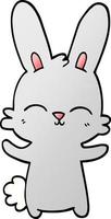 cute vector gradient illustration cartoon rabbit