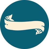 iconic tattoo style image of a banner vector