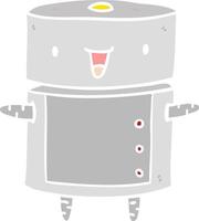 robot de dibujos animados de estilo de color plano vector