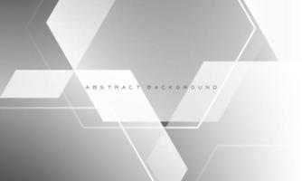 Abstract white grey geometric overlap design modern futuristic technology background vector