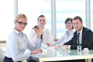 group of business people at meeting photo