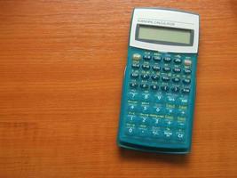 Calculator on table photo