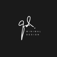 Q D QD Initial handwriting or handwritten logo for identity. Logo with signature and hand drawn style. vector