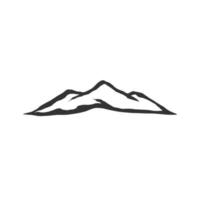 Mountains logo template vector on white background