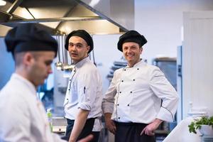 Portrait of two chefs photo