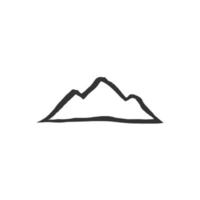 Mountains logo template vector on white background