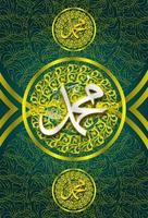 Arabic Islamic Calligraphy design Mawlid al-Nabi al-Sharif greeting card, translate Birth of the Prophet. Islamic Ornament Background. Vector illustration