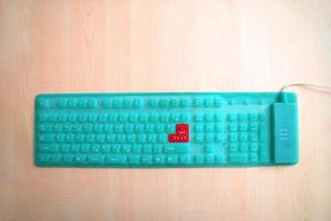 Modern keyboard with help  button photo