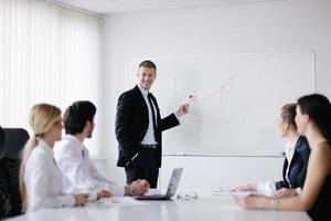 business people in a meeting at office photo