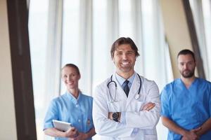 group of medical staff at hospital photo