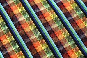 Colorful tablecloth view photo