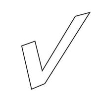 checkmark or confirm icon button. Checkmark icon, vector on white background