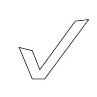 checkmark or confirm icon button. Checkmark icon, vector on white background