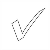 checkmark or confirm icon button. Checkmark icon, vector on white background