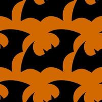 PrintHalloween flying bat.  Vampire vector bat. Dark silhouette of bats flying in a flat style. Seamless pattern. Halloween background.