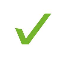 checkmark or confirm icon button. Checkmark icon, vector on white background