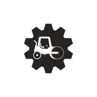 equipo pesado o icono de vehículo compactador de carretera asfaltada vector