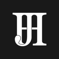 letra jh monograma logotipo de empresa creativa vector