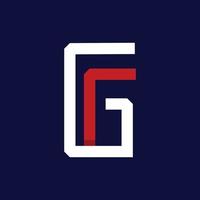 Letter FG Monogram Geometric Modern Logo vector