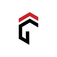 Letter G Roofing Geometric Modern Logo vector