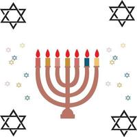 vector dibujado a mano tarjeta de felicitación - feliz hanukkah.ilustración de letras a mano. diseño de hanukkah