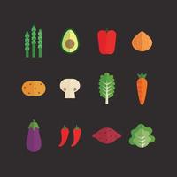 Flat Designed Vegetables vector