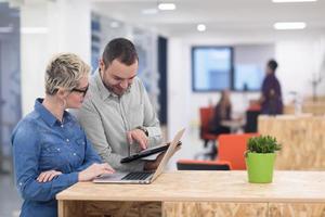 startup business team on meeting at modern office photo
