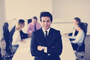 young business man at meeting photo