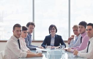 group of business people at meeting photo