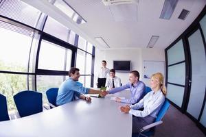 business people in a meeting at office photo