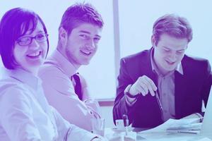 group of business people at meeting photo