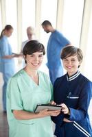 group of medical staff at hospital photo