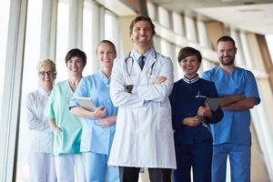 group of medical staff at hospital photo