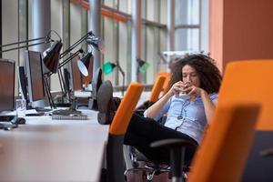 young  business woman at office photo