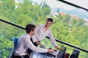 business people in a meeting at office photo