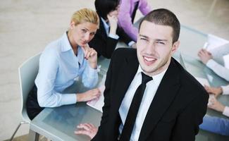 group of business people at meeting photo