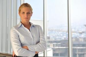 young business woman on meeting photo