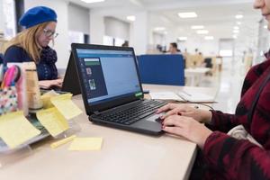 startup business, woman  working on laptop photo