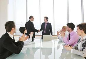 group of business people at meeting photo