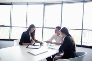 business people in a meeting at office photo