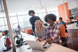 Multiethnic startup business team photo