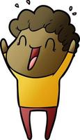 cartoon happy man vector