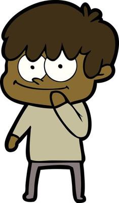 happy cartoon man