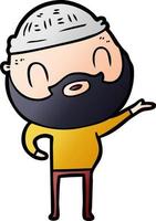 cartoon bearded man vector