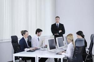 business people group working in customer and help desk office photo