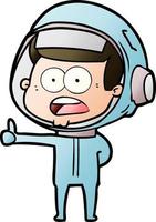 cartoon surprised astronaut vector