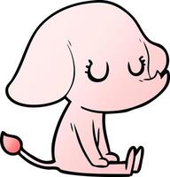 cute cartoon elephant vector