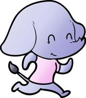 cute cartoon elephant vector