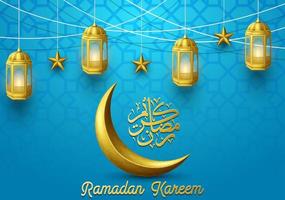 fondo de tarjeta de felicitación de ramadán kareem vector